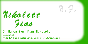 nikolett fias business card